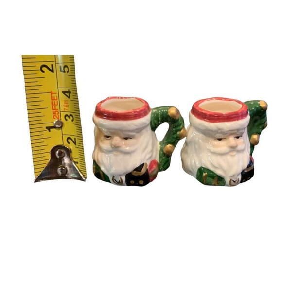 VINTAGE Ceramic 8pc MIniature Santa Claus Christmas TEA SET Replacement READ - Picture 11 of 11